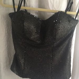 Black sequin top